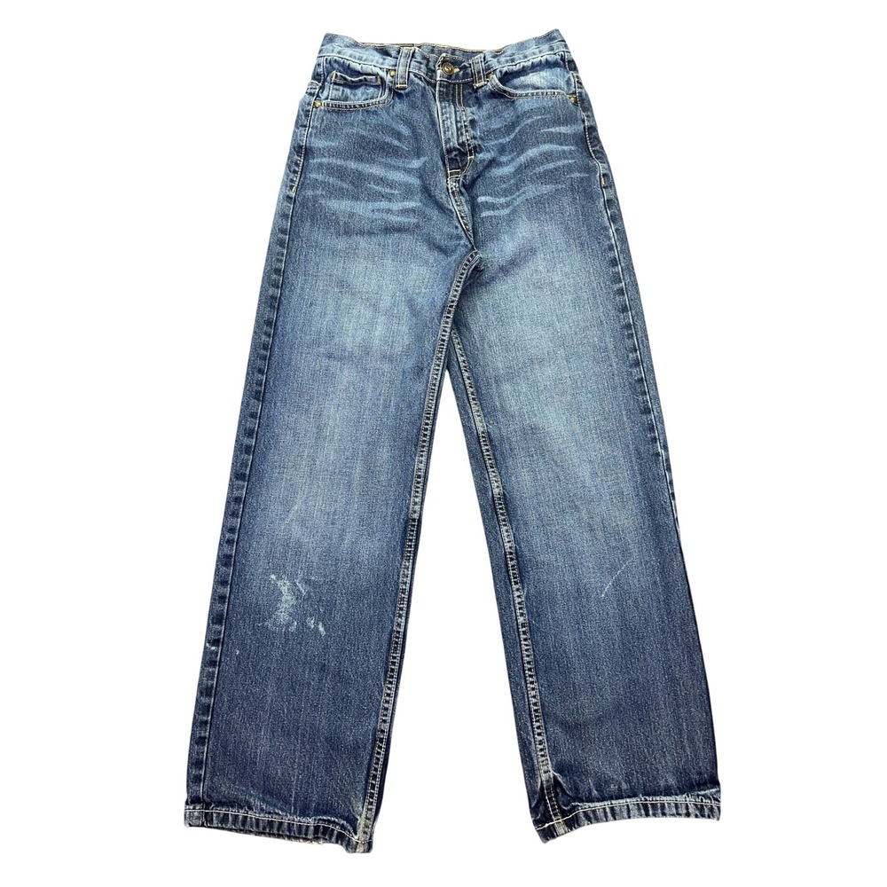 Mahavefi Boys Jeans Distressed Denim Relaxed Fit Stylish Blue Size‎ 14 Fits 26"